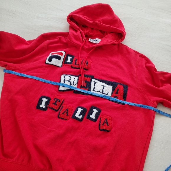 Fila Bella Italia red hoodie XXL - Picture 7 of 8